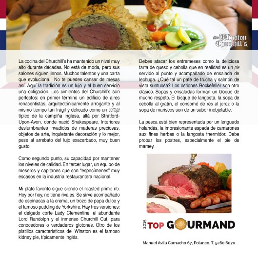 top gourmand sir winston churchill