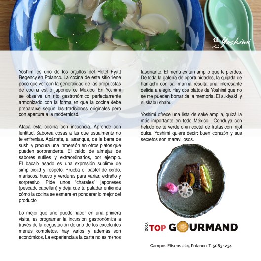 top gourmand yoshimi